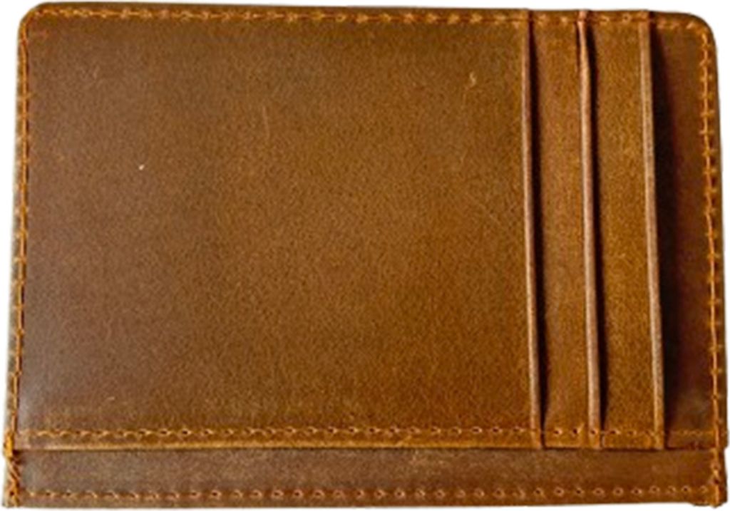 INF Kartenetui mit RFID-Schutz. Echtes Leder Braun