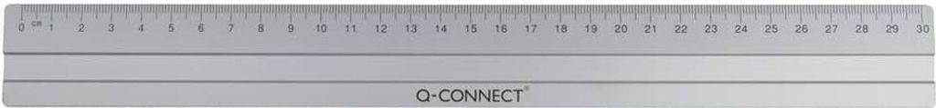 Q-Connect® KF03678 Hliníkové pravítko - 30 cm, stříbrné Obrázek produktu 