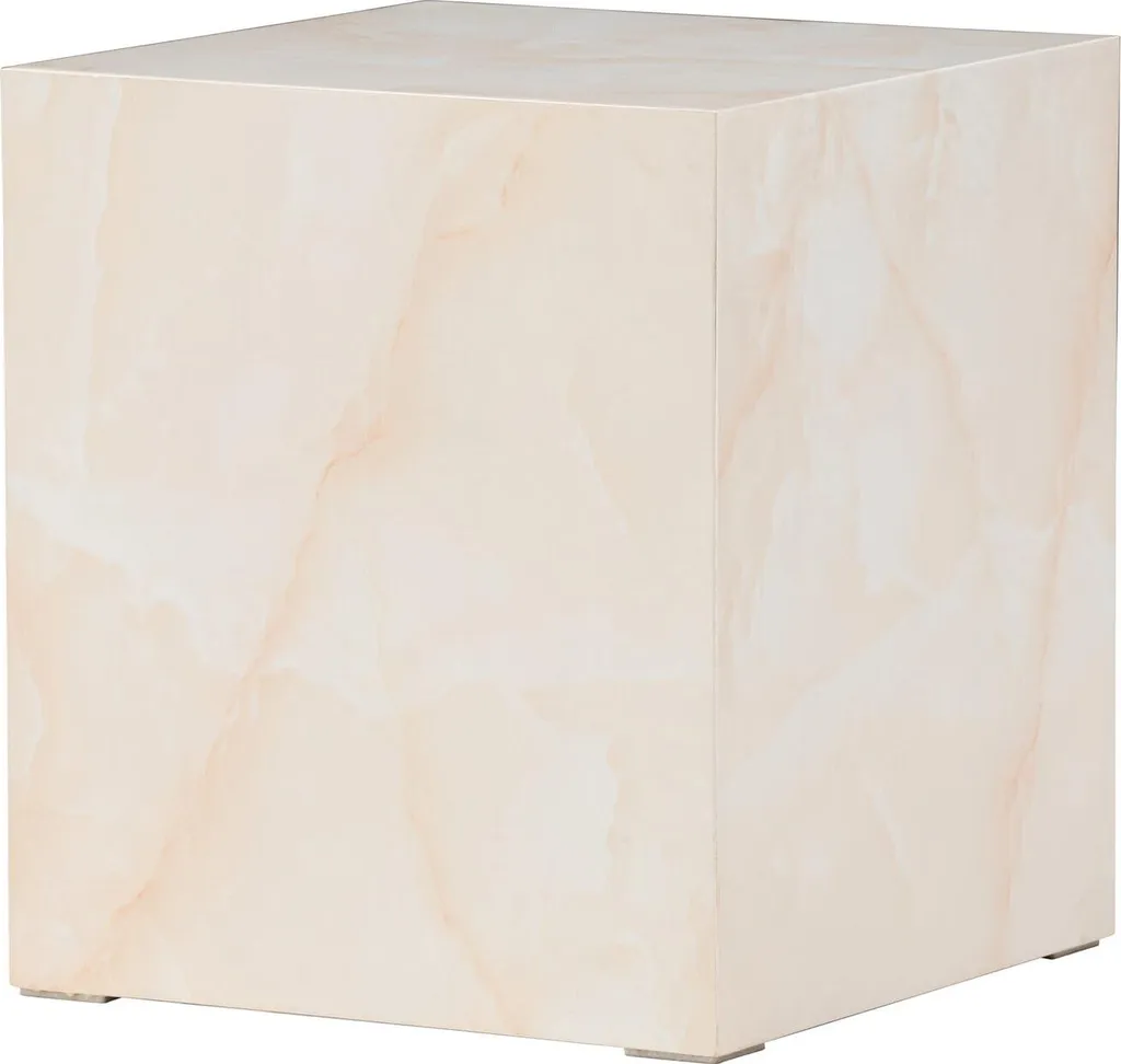 Guéridon York jaune clair : petit meuble d'appoint décoratif et chic