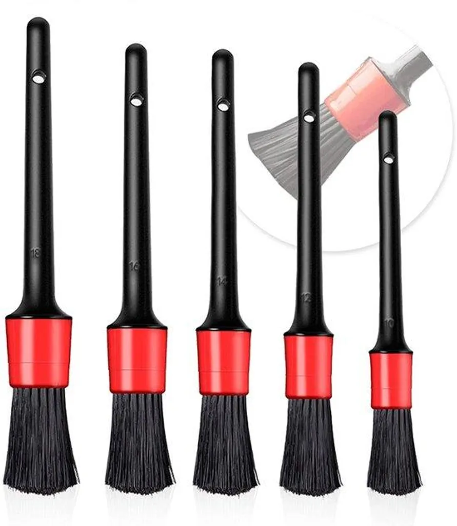 Kit brosses pour habitacle et jantes voiture, idéal pour lavage précis