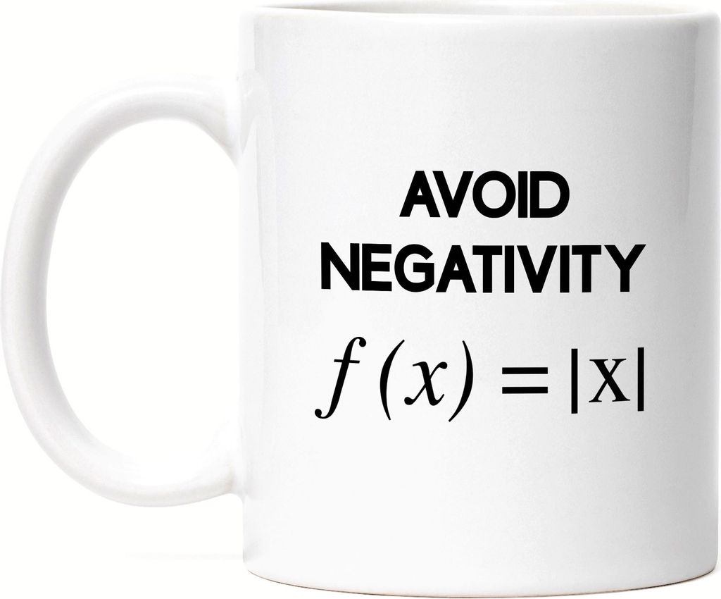 Avoid Negativity Tasse Lustige Geschenkidee Mathematiker Physiker Formeln Studium