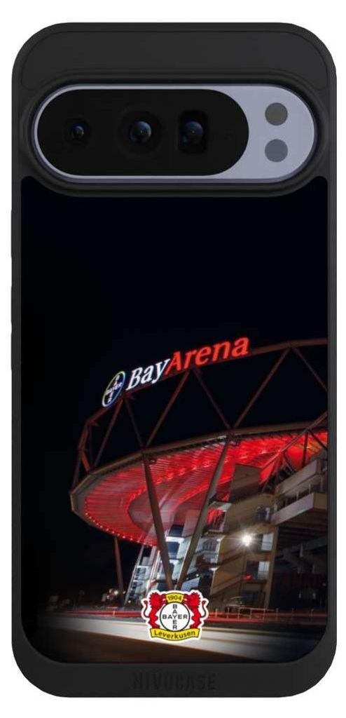 NIVOCASE Handyhülle für Google Pixel 10 Pro XL Hülle NIVOpure Case Schwarz Bayer 04 Leverkusen Offizielles Lizenzprodukt Stadion