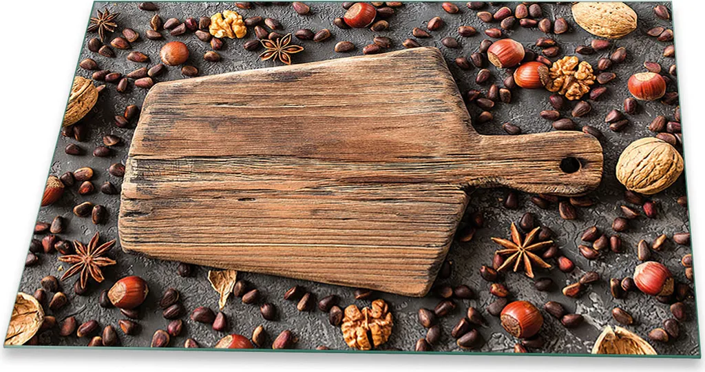 Piastra Vetro Piano Cottura 80x52 Nut Brown | Tagliere e Protezione