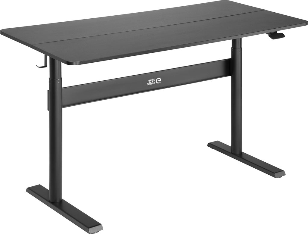 Schreibtisch mit Tischplatte 140x68cm Ergo Office, Gasfeder, höhenverstellbar, für stehendes und sitzendes Arbeiten, max Höhe 115cm, ER-453