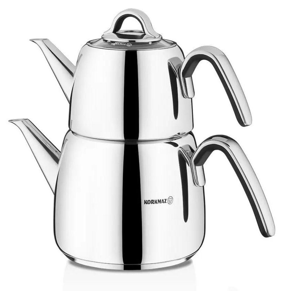 Zestaw czajniczków Korkmaz Vertex - 1.0L/2.0L - stal Zdjęcie produktu 