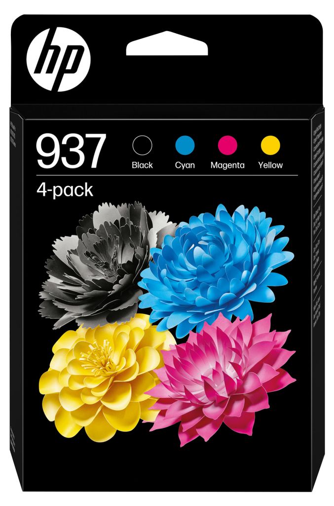 HP 937 Pack de 4 Cartouches d’encre authentiques CMJN Image du produit 