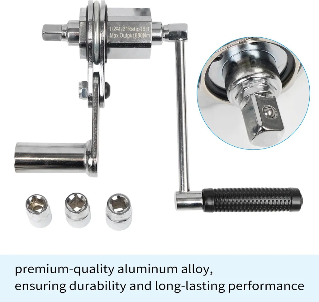 Clé dynamométrique avec douilles 17 19 21 mm en alliage d'aluminium