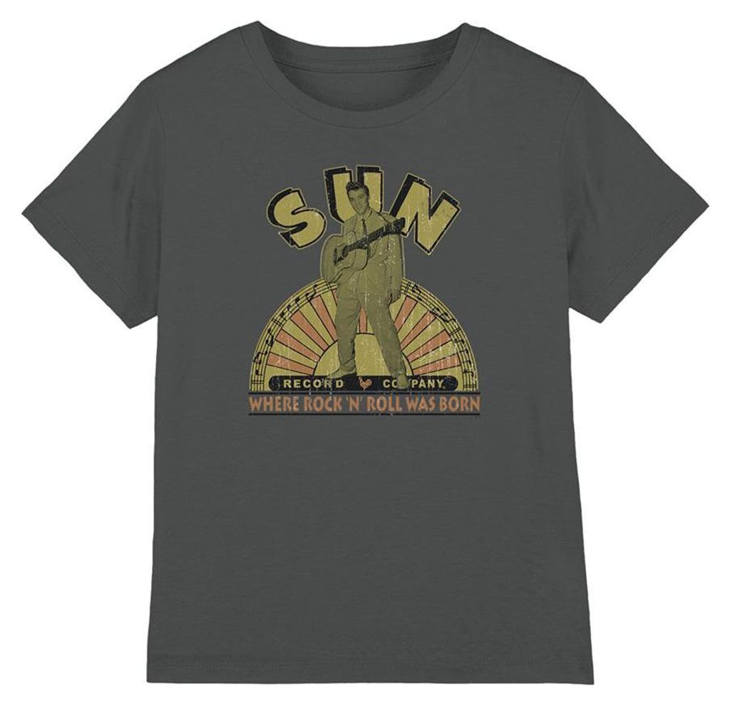 Sun Records - "Original Son" T-Shirt für Kinder TV33561 (116) (Holzkohle)
