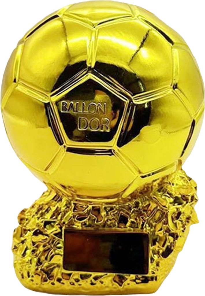 Goldener Ball – Trophäen-Replika aus Kunstharz, 15 cm, Tischdekoration, Sammlerstück für Sportfans und Athleten, Geschenkidee