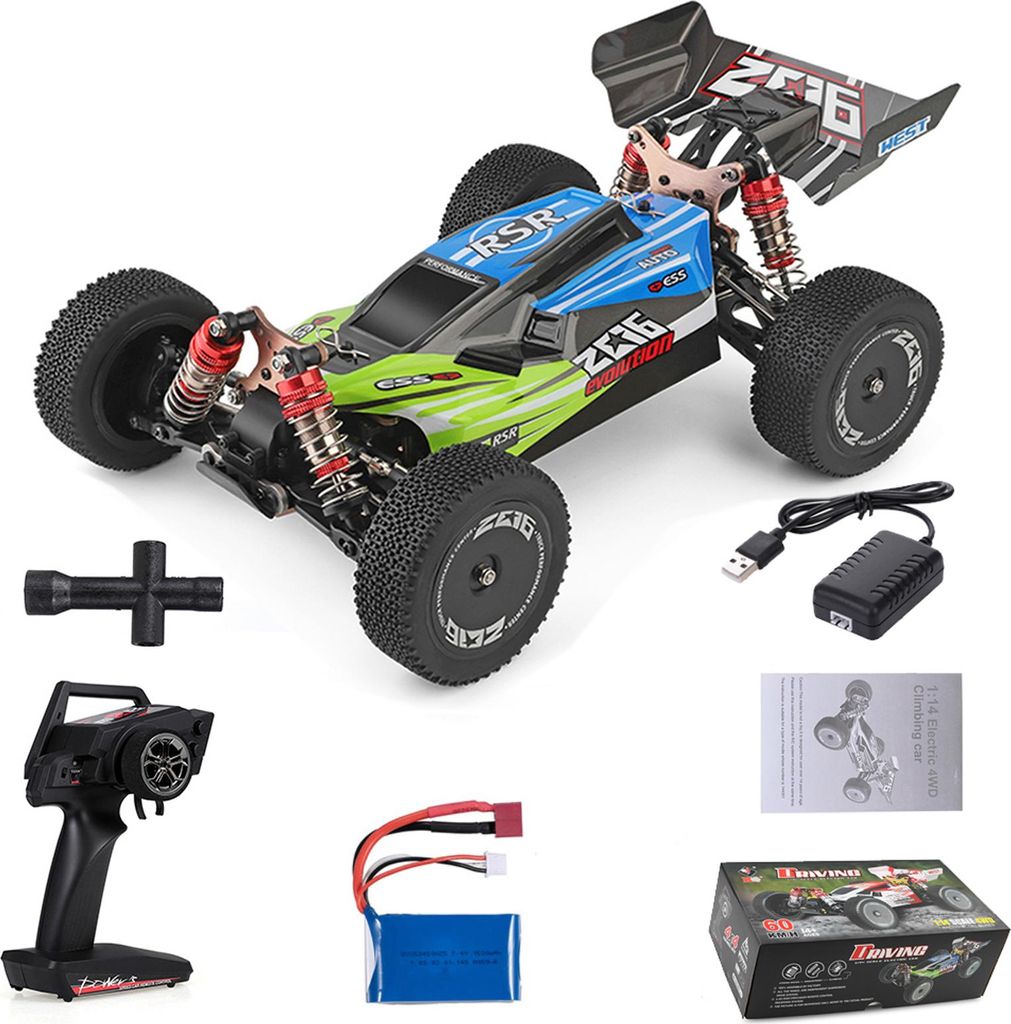RC Buggy Auto, 1/14 60km/h Hochgeschwindigkeit, 4WD Off‐Road & Drift, 2,4GHz Fernsteuerung