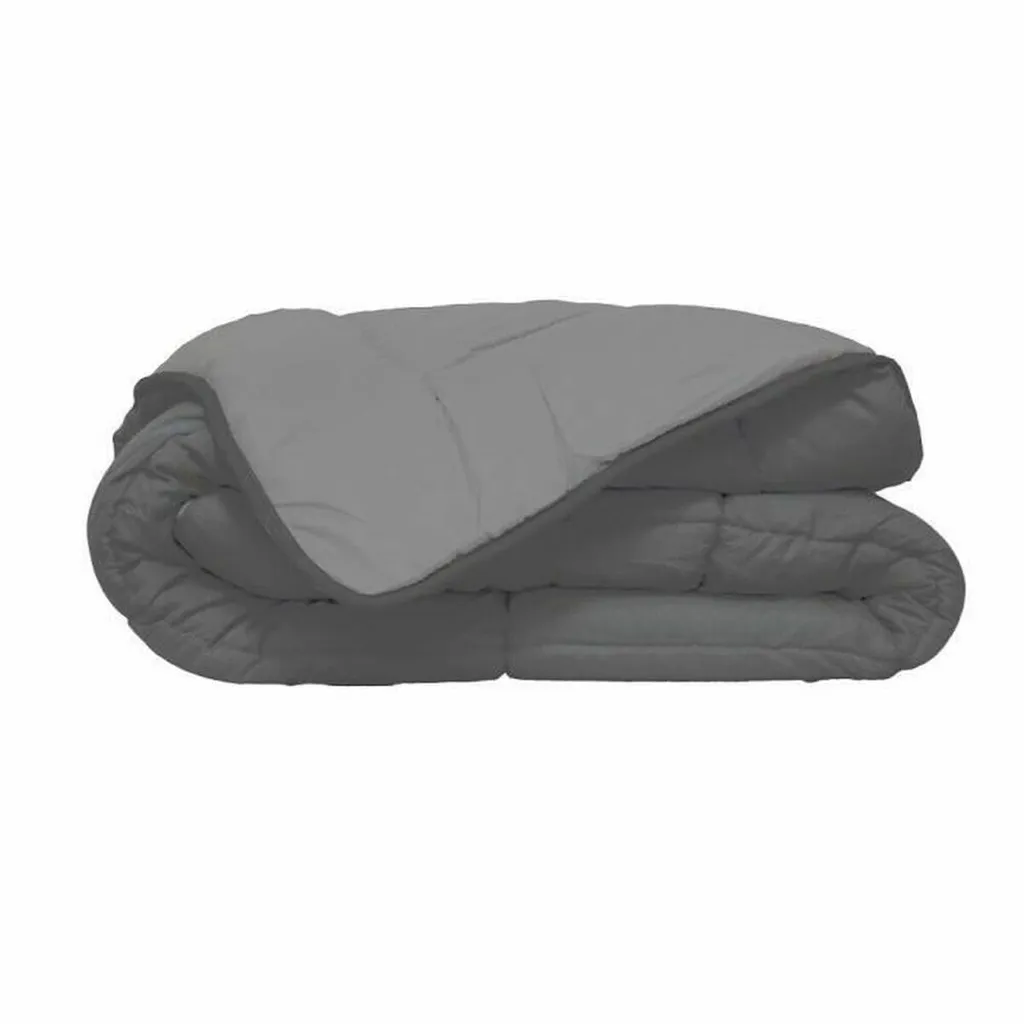 Couette Été 220x240 HUDSON pour lit 2 personnes Microfibre Gris Chic