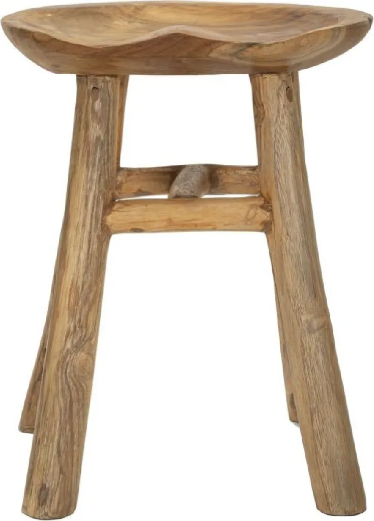 Tabouret gain de place marron pour optimiser les petits espaces - 2