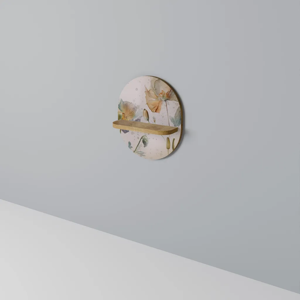 Étagère ovale SOFTEN POPPY pour plantes et déco - Gain de place intérieur - 2