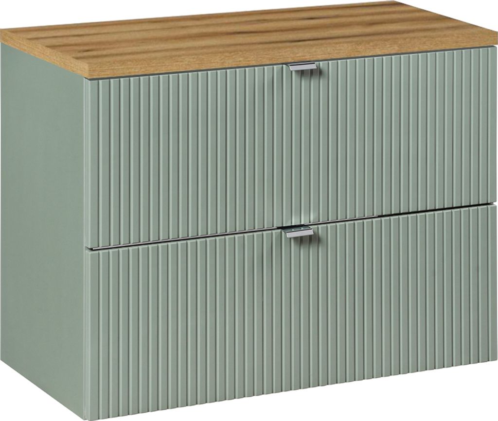 Waschtischunterschrank 80.4cm Jade mit 2 Schubladen, Grün Produktbild 