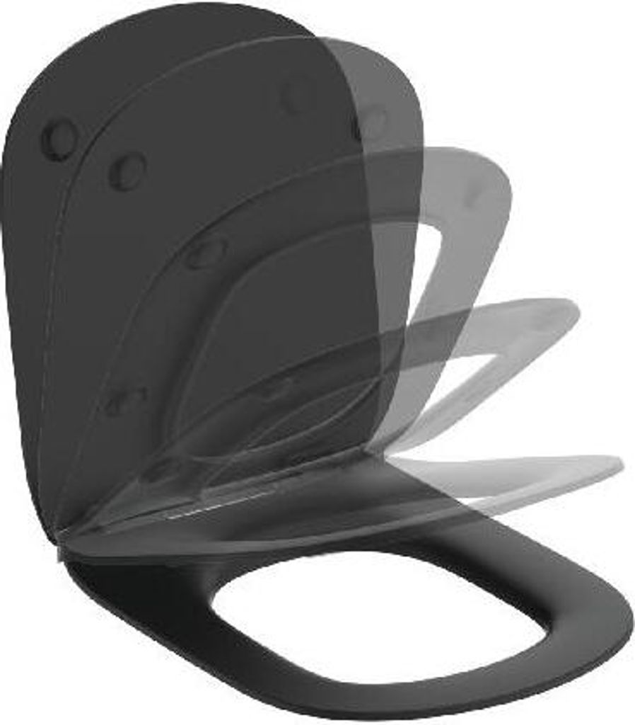 Ideal Standard Tesi - WC-Sitz softclose, ultra flach, schwarz T3527V3