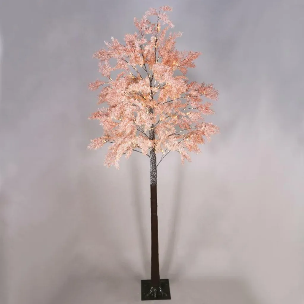 Arbre Lumineux Décoratif Effet Neige 240cm avec 160 LED Blanc Chaud