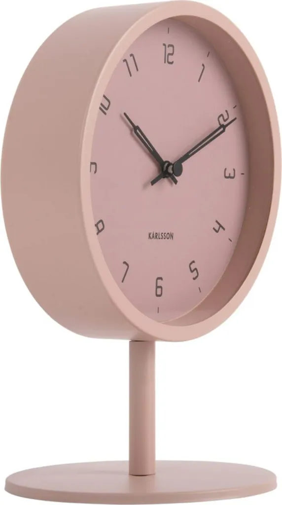 Horloge à poser design Stark Karlsson Rose - Pendule de Bureau Moderne