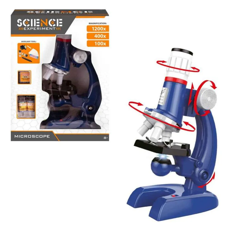 Microscope Expérience Scientifique Enfant - Kit de Science 1200x LED - 9