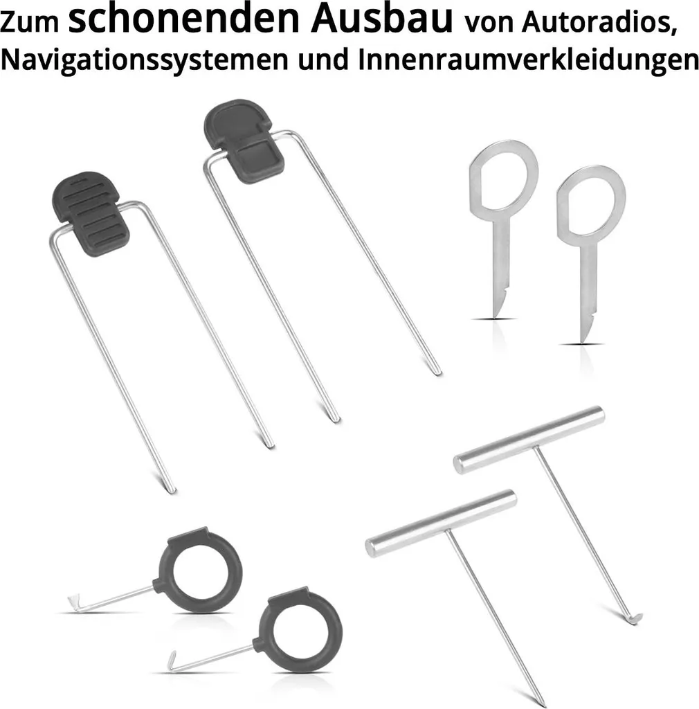 Kit 4 Pezzi Chiavi Per Smontare Autoradio – Strumenti A U E V In Acciaio Inox Per Sterzo Auto - 4