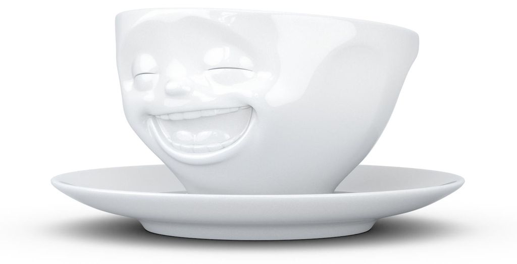 Fiftyeight Products KaffeeTasse - lachend weiß Image du produit 
