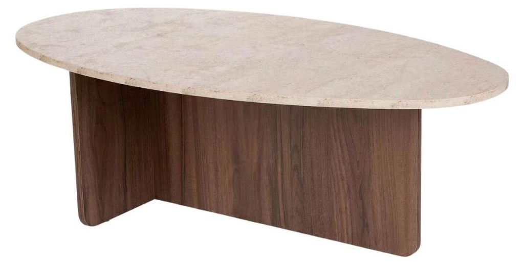 CALICOSY - Couchtisch mit ovaler Platte L125 cm - ANNA