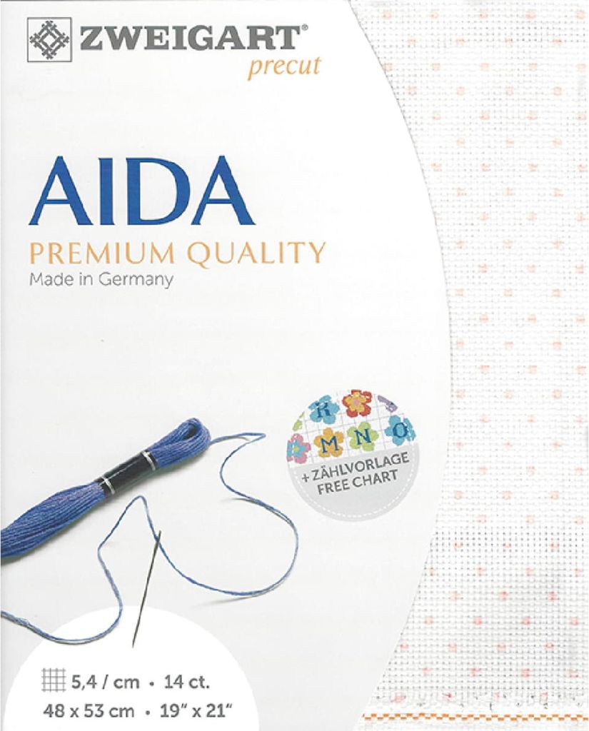 AIDA Zweigart Vorschnitt 14 ct. Stern Aida Petit Point 3706 Produktbild 
