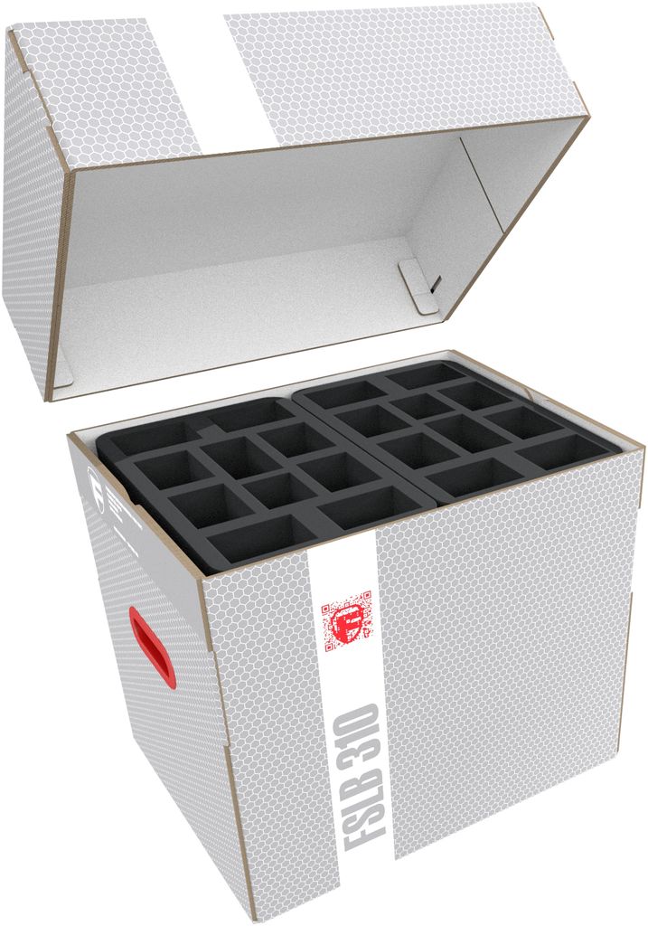 Feldherr Lagerbox FSLB310 für 107 Miniaturen mit bis zu 40 mm Bases