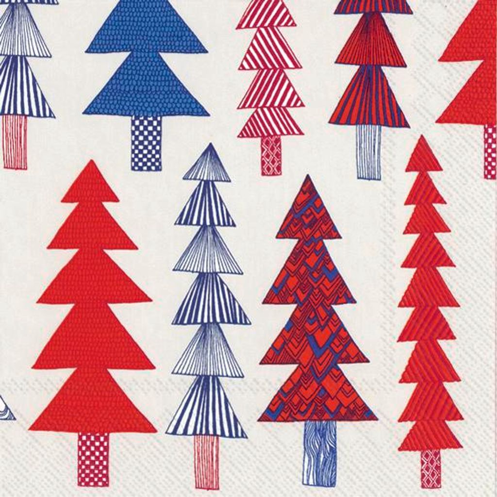 Servietten 33x33 cm - KUUSIKOSSA red Produktbild 
