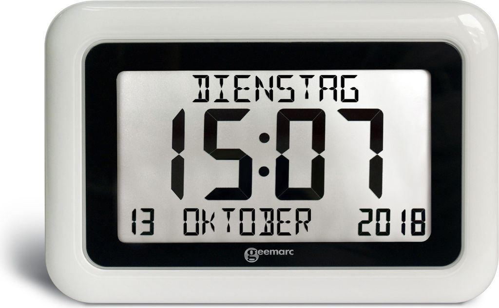 Geemarc VISO10 Funkuhr mit Kalender - Hilfreich fr Demenz- Produktbild 