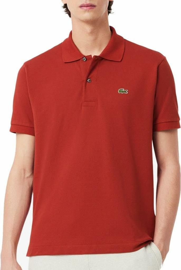 LACOSTE L1212 SHORT SLEEVED RIBBED COLLAR S Rot