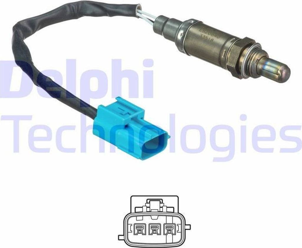 DELPHI Lambdasonde für NISSAN ALMERA II Hatchback (N16) Fingersonde Beheizt 325mm ES20640-12B1