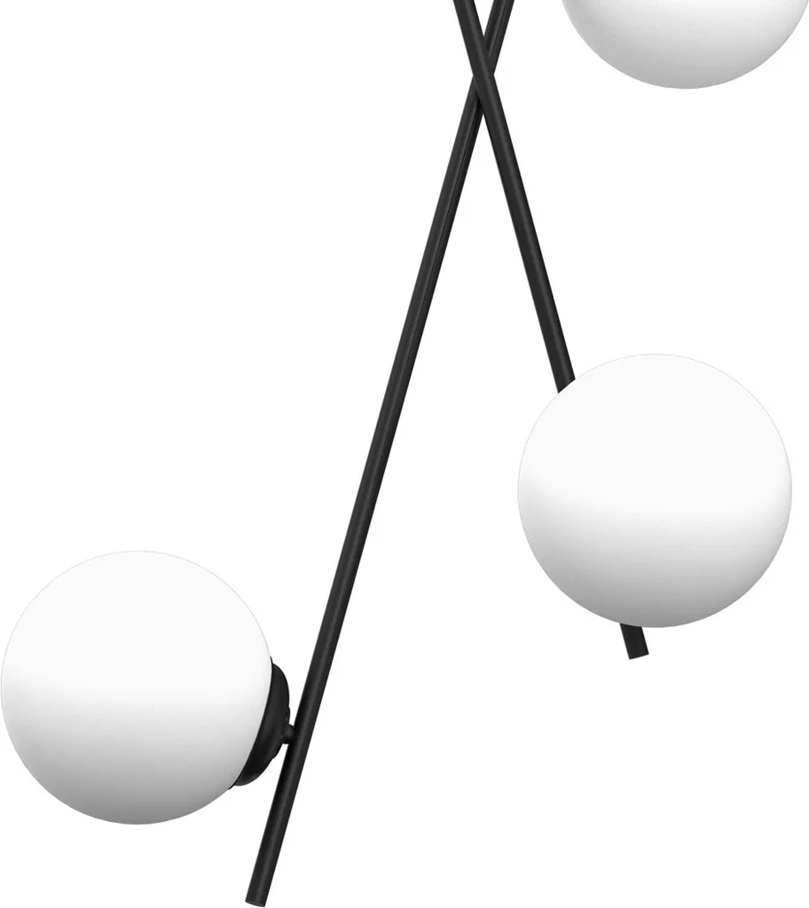 Suspension Design Verre Noir et Blanc Inter Milagro E14 71 cm Hauteur - 2