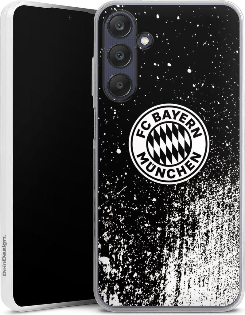 DeinDesign Slim Hülle für Samsung Galaxy A25 5G Silikon Case Ultra Dünn Handyhülle FC Bayern München FCB Offizielles Lizenzprodukt