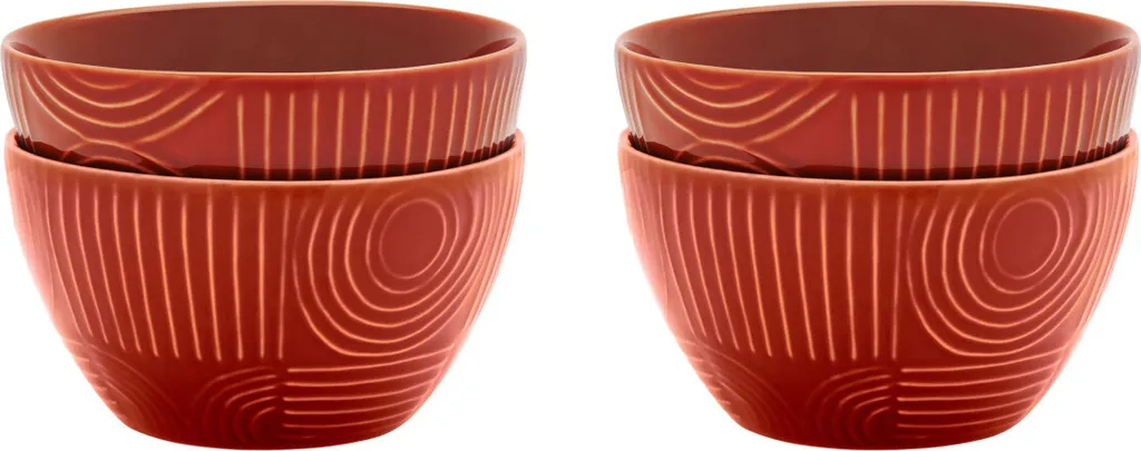 Set Aperitivo ARC Terracotta 4 Pezzi - Ciotole 12cm per Tapas e Snack