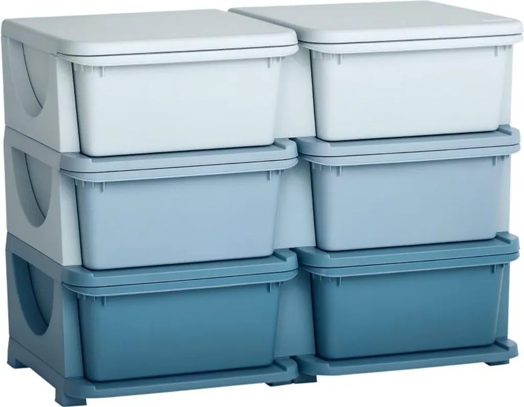Cassettiera per Giocattoli Fortuna Lai Blu: Sicura e Capiente