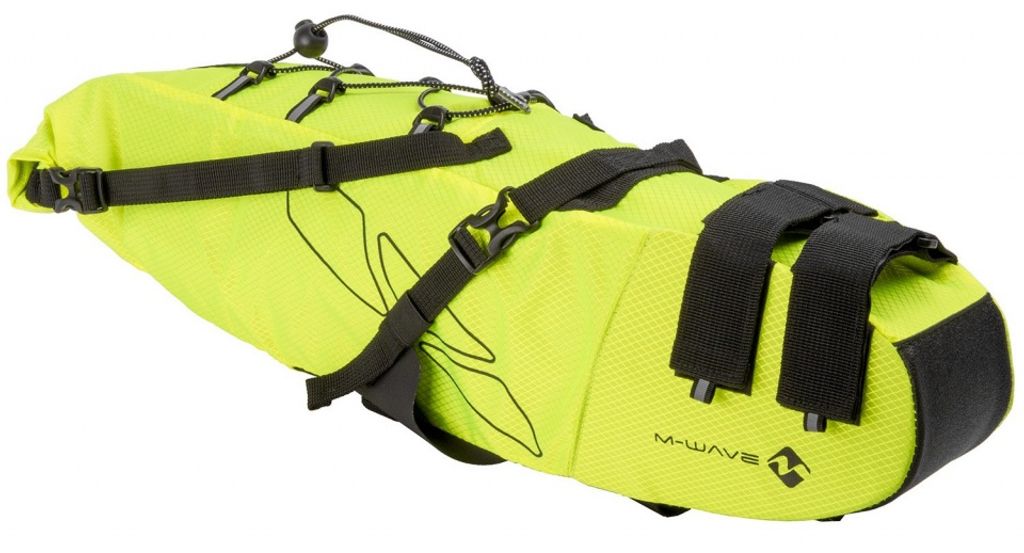 M-Wave 122636, Sattel, Fahrradtasche, Gelb, 11 l, 150 mm, Produktbild 