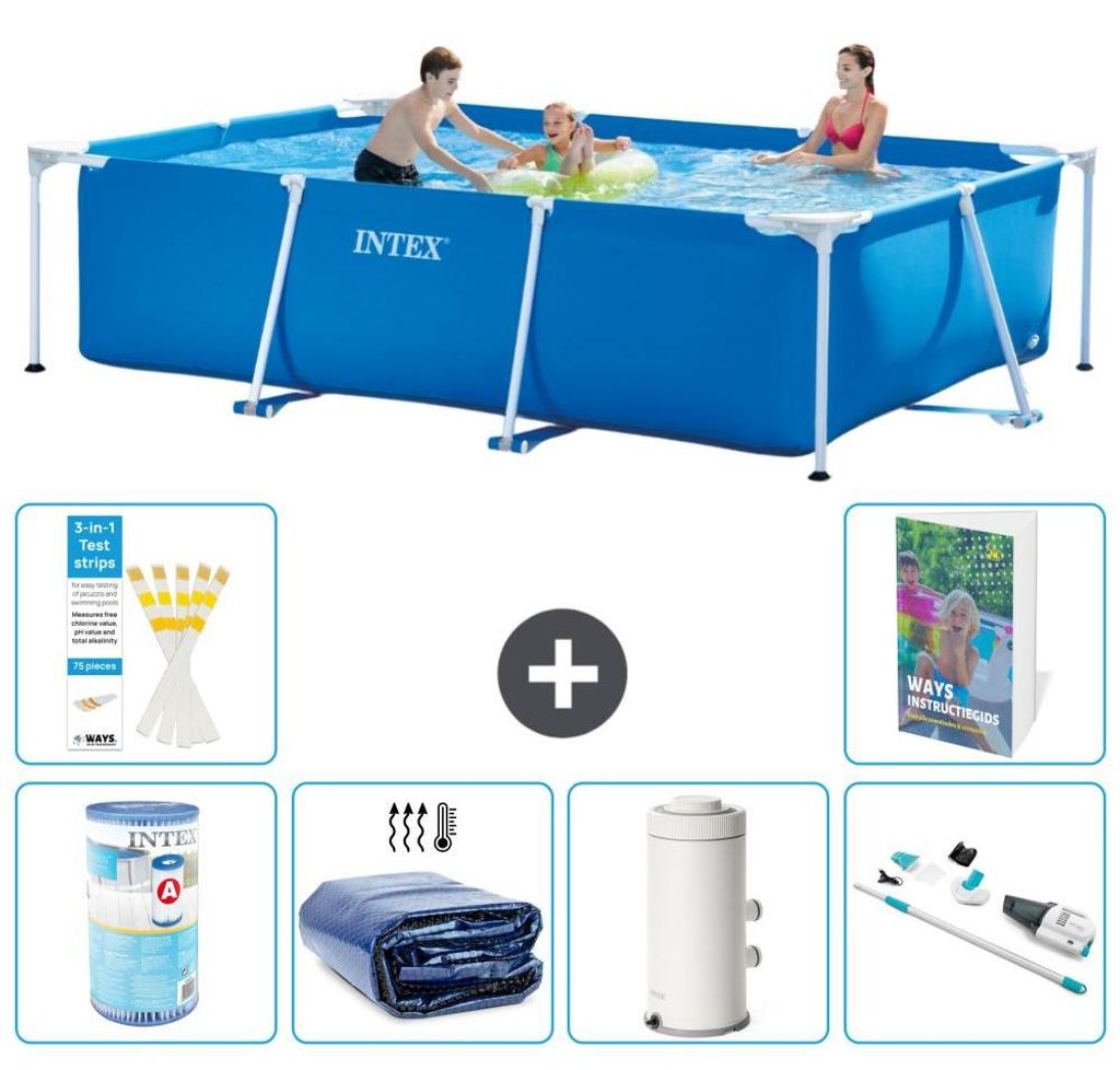 Rechteckiger Frame Pool - 300x200x75 cm - 7-teilig S120