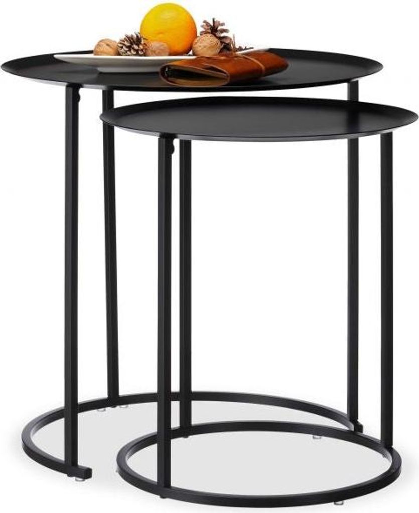 Runder Couchtisch im 2er-Set