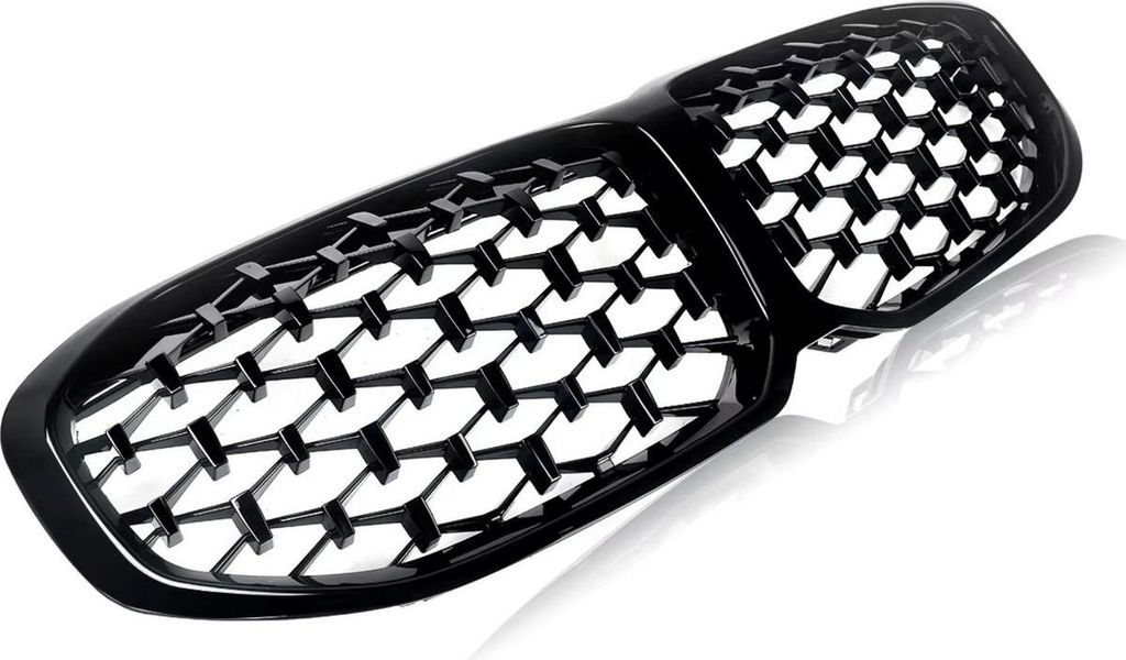 Frontgrill Zorric – Für BMW 1 Serie F40 (ab 2020) – Diamant Stil – Glanz Schwarz – Stoßstange Zubehör
