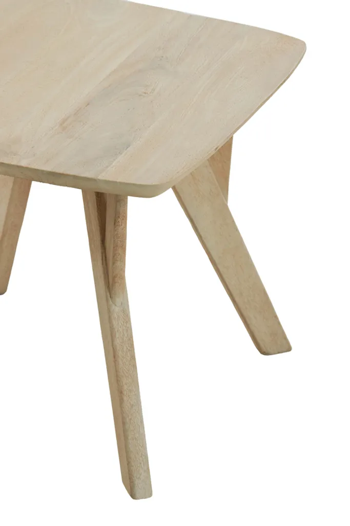 Table d'appoint basse QUENZA en bois de mangue massif 44x44x36 cm