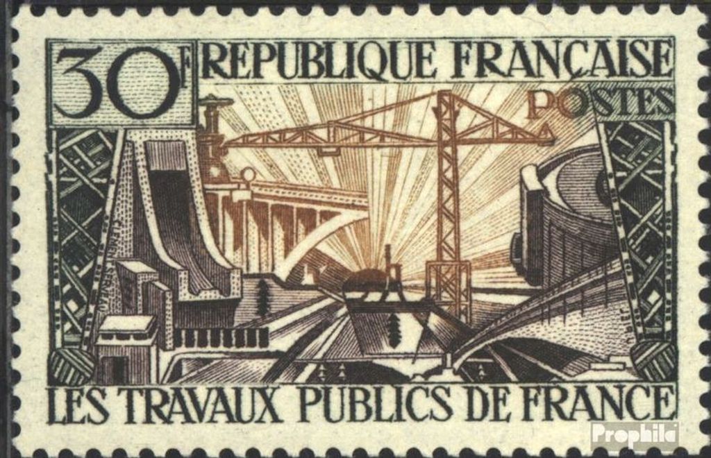 Briefmarken Frankreich 1957 Mi 1142 (kompl.Ausg.) postfrisch Öffentliche Bauwerke