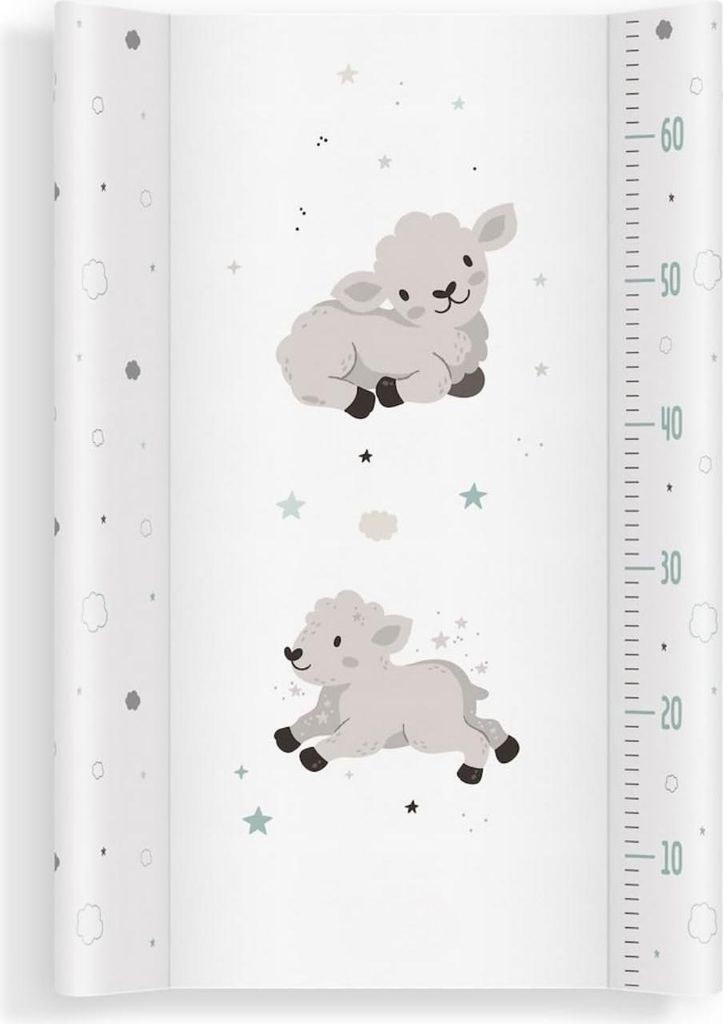 Fasciatoio 70x47 cm, bianco con pecorella - lavabile e Immagine del prodotto 