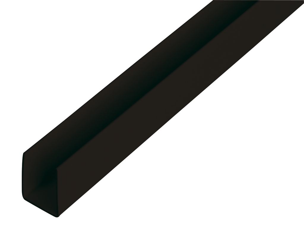 Alberts U-Profil | Kunststoff, schwarz | 1000 x 18 x 10 mm Produktbild 