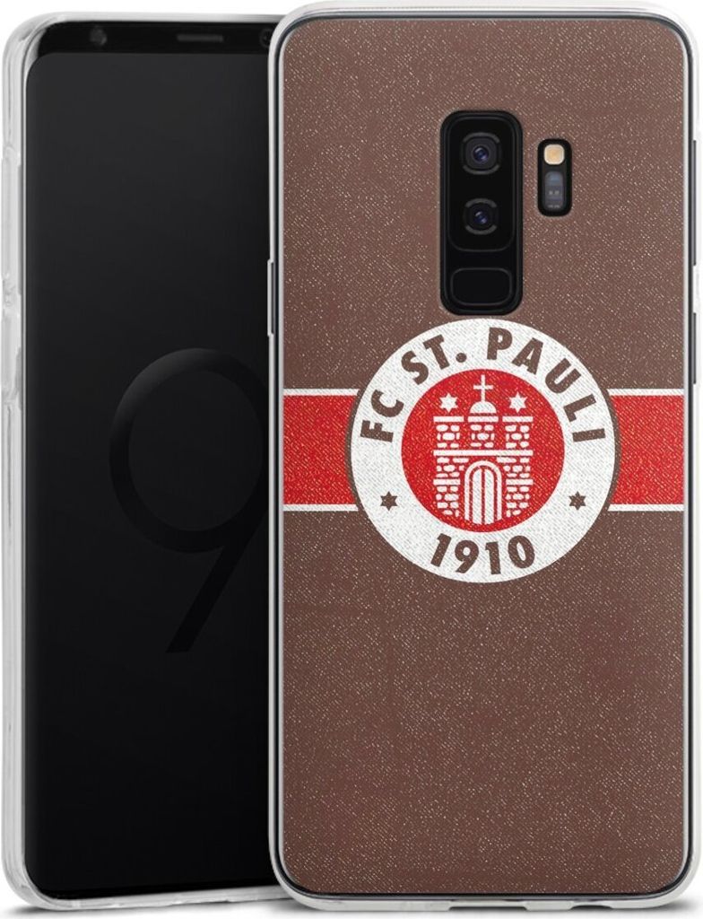 DeinDesign Handyhülle für Samsung Galaxy S9 Plus Silikon Hülle Case Smartphone Schutzhülle FC St. Pauli Logo Offizielles Lizenzprodukt