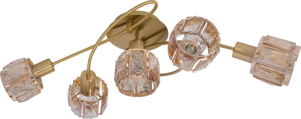 Näve Leuchten Deckenleuchte JOSEFA mit Deckenleuchte JOSEFA mit Deckenleuchten - 5er-LED-Deckenleuchte E14 "JOSEFA", Deckenlampe im Retro Style, a...
