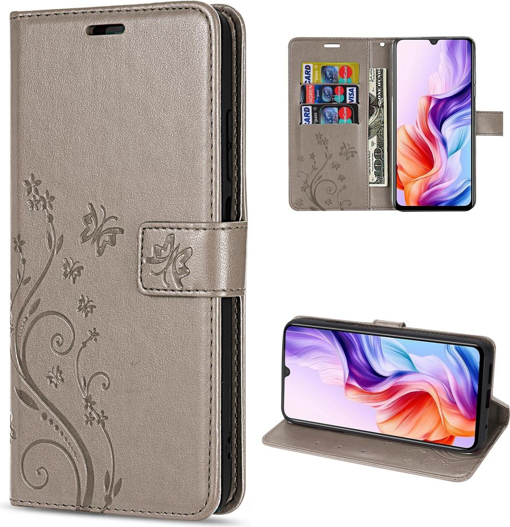 Hülle für ZTE Blade V70 Max Handy Tasche Handyhülle Hülle Schutzhülle Klapphülle in Grau
