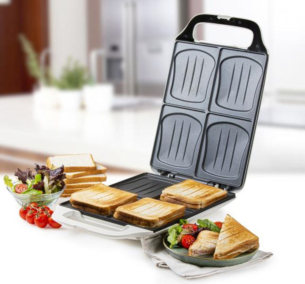 Domo DO9064C XXL Familien-Sandwichmaker Weiß Produktbild 