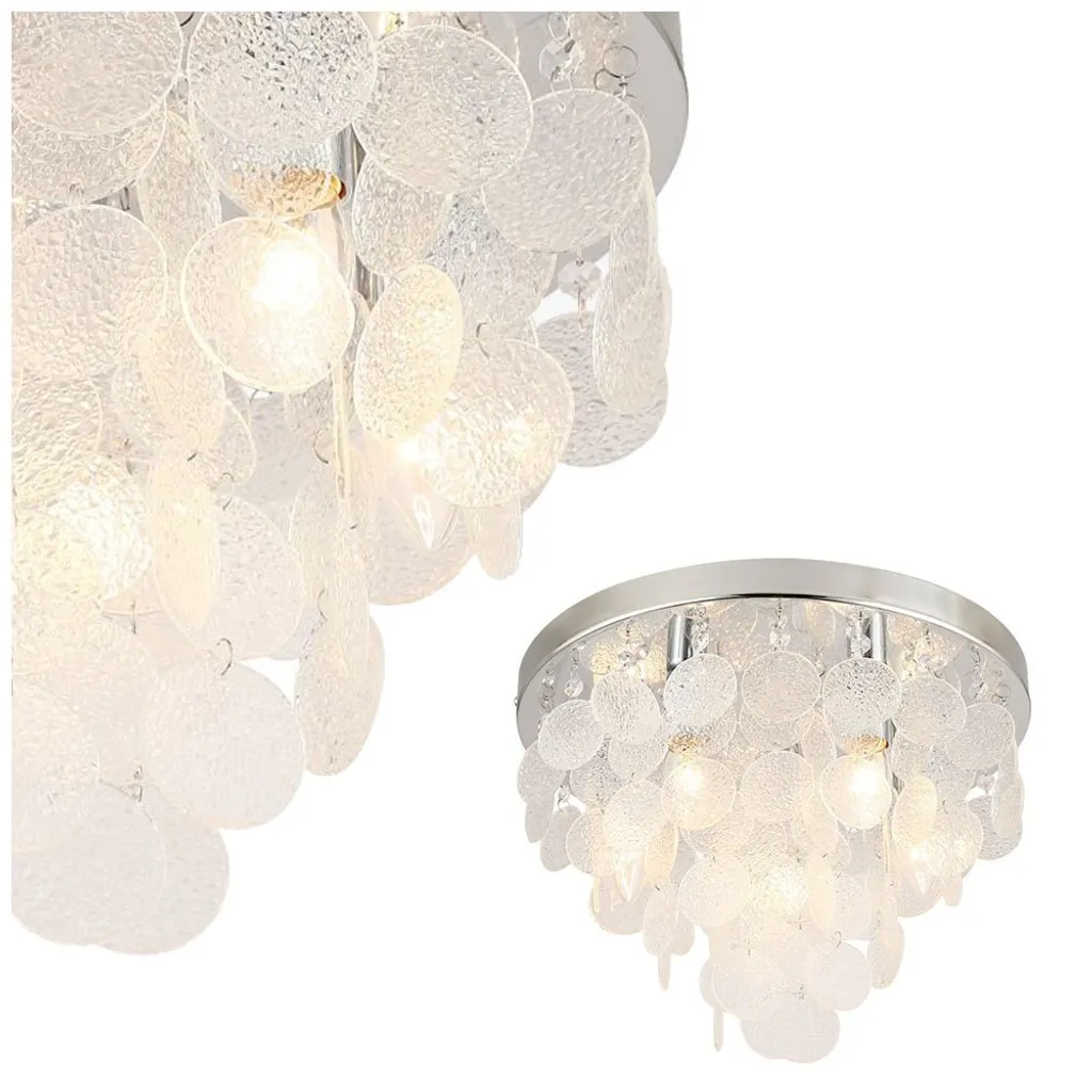 Plafonnier design PARDO 18366 Zuma Line avec diffuseur en verre satiné