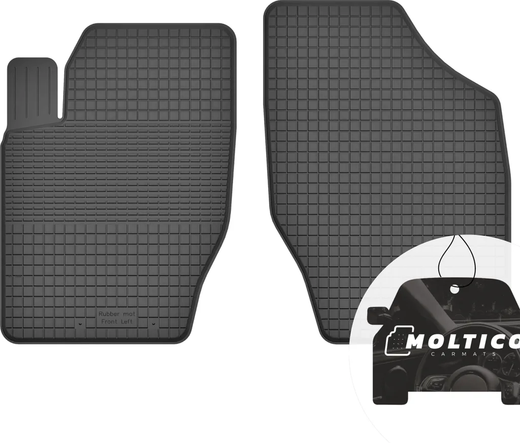 Set 2 Tappetini Anteriori in Gomma Honda Jazz 2008-2013 con Bordo