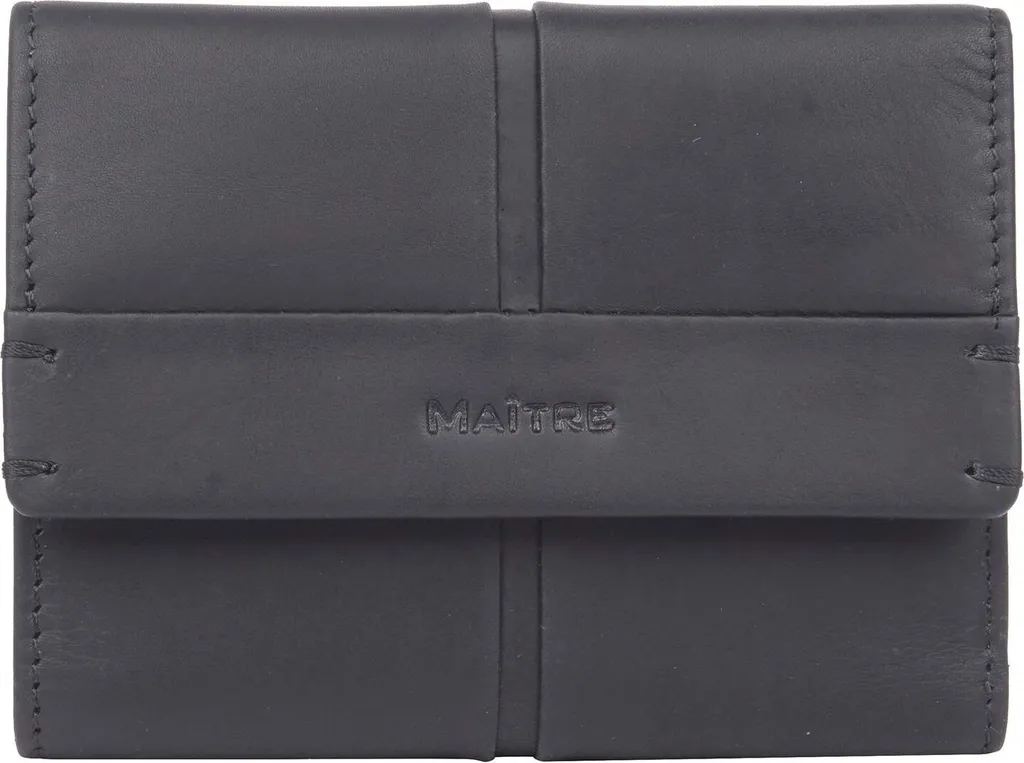 Portafoglio Maître Birkenfeld Ilsebill Nero: Eleganza in Vera Pelle